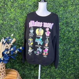 Disney Black Crew‎ Neck billains mood Sweater